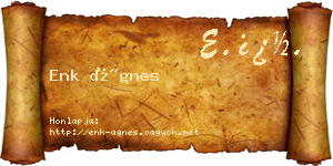 Enk Ágnes névjegykártya